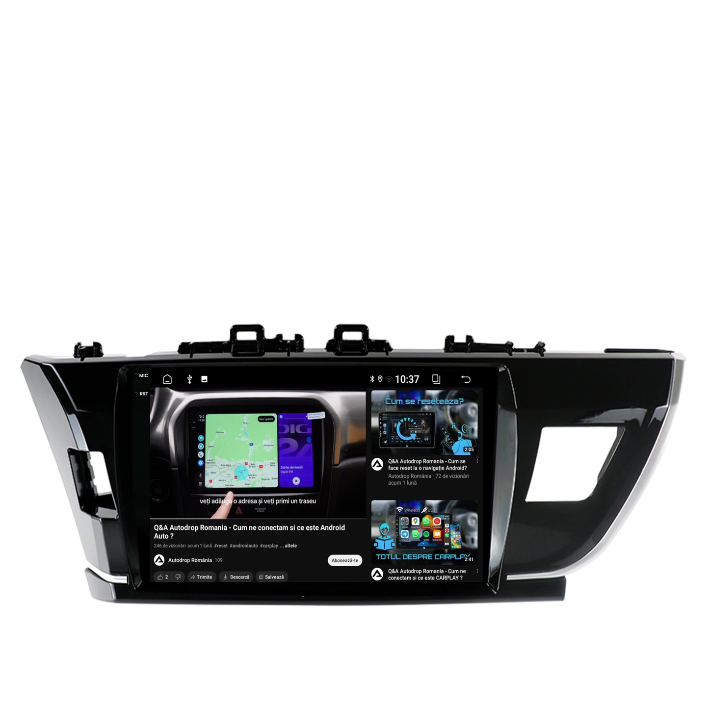 Navigatie 2K Toyota Corolla (2012-2016), Android, S-Quadcore / 4GB RAM + 64GB ROM, 10.36 Inch - AD-BGS100042K+AD-BGRKIT076