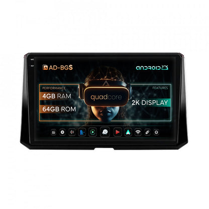 Navigatie 2K Toyota Corolla (2019-2023), Android, S-Quadcore / 4GB RAM + 64GB ROM, 10.36 Inch - AD-BGS100042K+AD-BGRKIT059