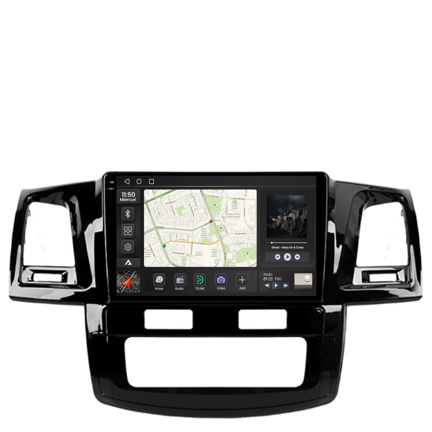 Navigatie 2K Toyota Hilux (2008-2014), Android, S-Quadcore / 4GB RAM + 64GB ROM, 9.5 Inch - AD-BGS90042K+AD-BGRKIT081