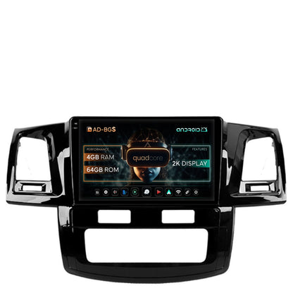 Navigatie 2K Toyota Hilux (2008-2014), Android, S-Quadcore / 4GB RAM + 64GB ROM, 9.5 Inch - AD-BGS90042K+AD-BGRKIT081