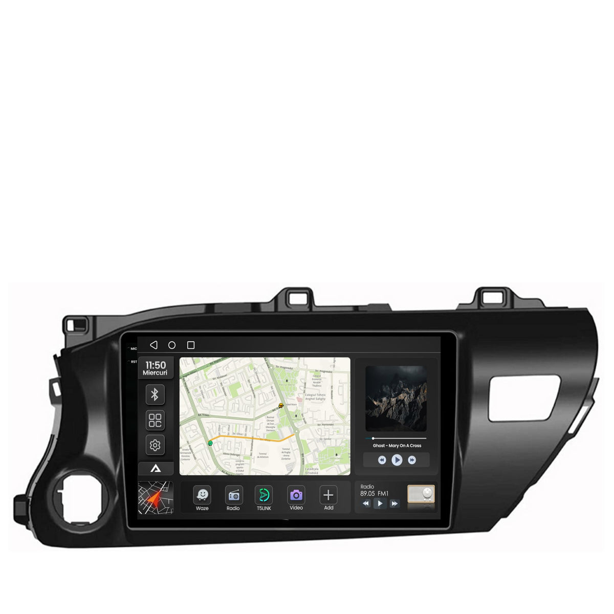 Navigatie 2K Toyota Hilux (2015+), Android, S-Quadcore / 4GB RAM + 64GB ROM, 10.36 Inch - AD-BGS100042K+AD-BGRKIT086