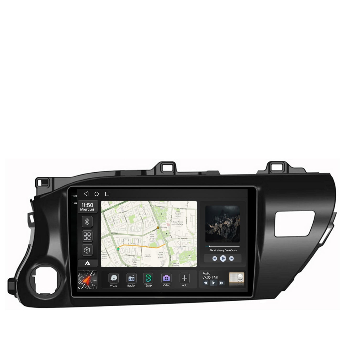 Navigatie 2K Toyota Hilux (2015+), Android, S-Quadcore / 4GB RAM + 64GB ROM, 10.36 Inch - AD-BGS100042K+AD-BGRKIT086