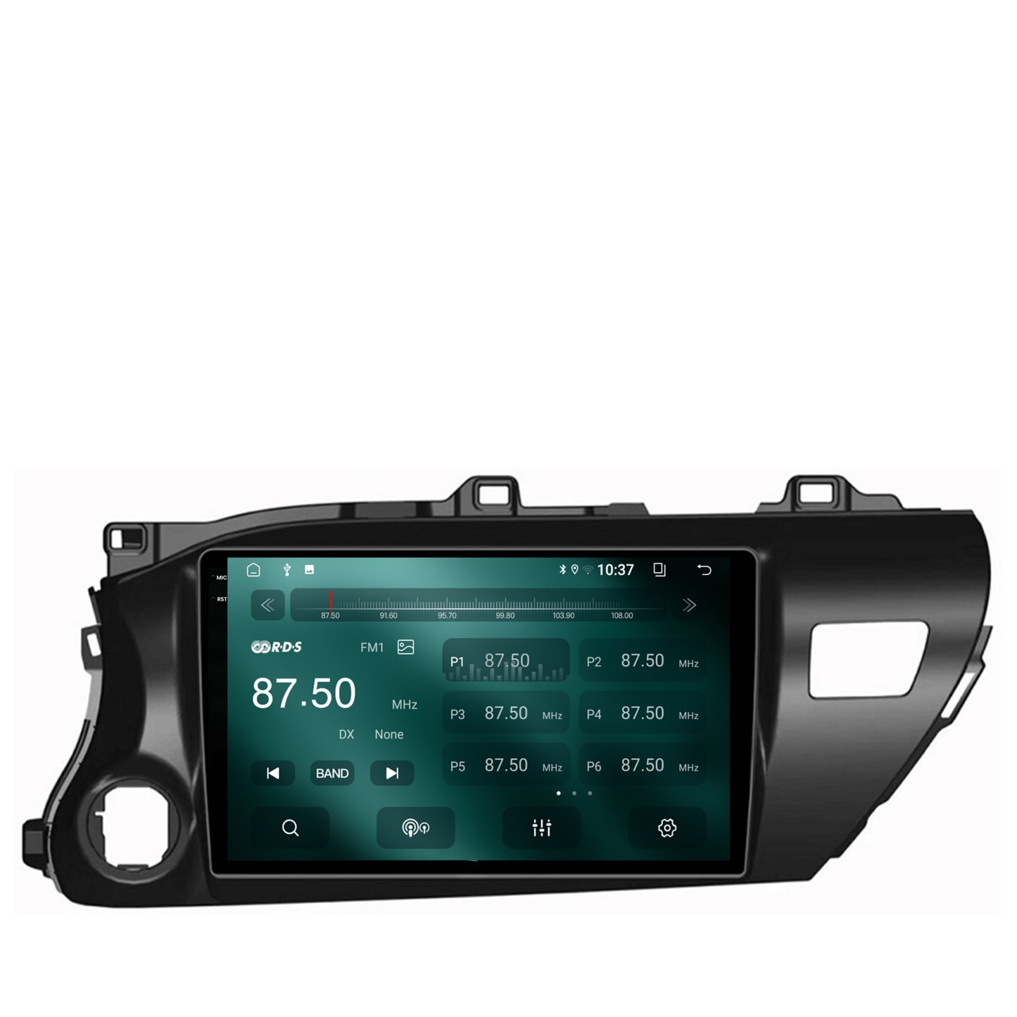 Navigatie 2K Toyota Hilux (2015+), Android, S-Quadcore / 4GB RAM + 64GB ROM, 10.36 Inch - AD-BGS100042K+AD-BGRKIT086