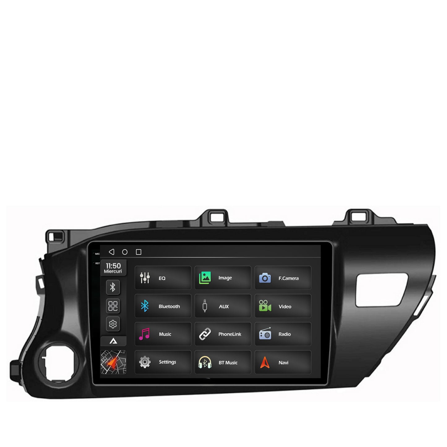 Navigatie 2K Toyota Hilux (2015+), Android, S-Quadcore / 4GB RAM + 64GB ROM, 10.36 Inch - AD-BGS100042K+AD-BGRKIT086