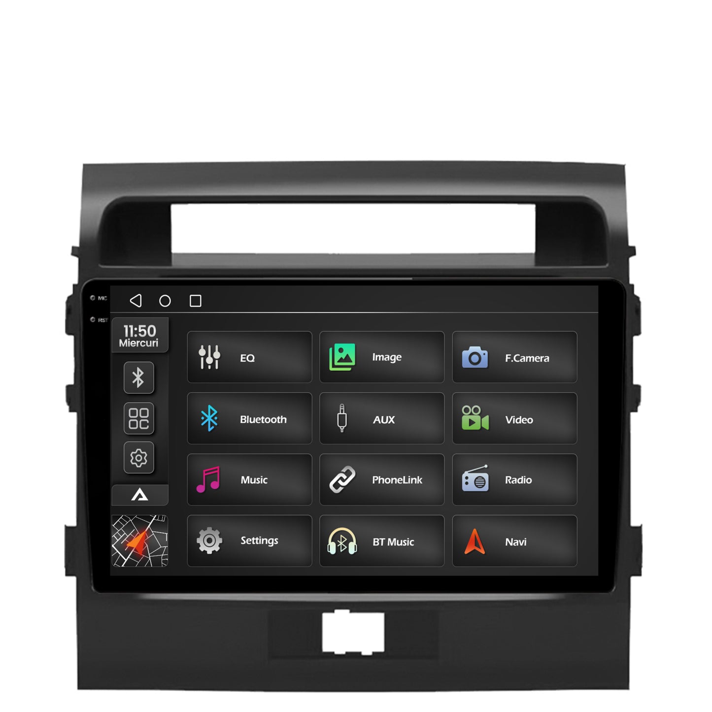 Navigatie 2K Toyota Land Cruiser 200 (2007-2015), Android, S-Quadcore / 4GB RAM + 64GB ROM, 9.5 Inch - AD-BGS90042K+AD-BGRKIT075