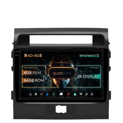 Navigatie 2K Toyota Land Cruiser 200 (2007-2015), Android, S-Quadcore / 4GB RAM + 64GB ROM, 9.5 Inch - AD-BGS90042K+AD-BGRKIT075