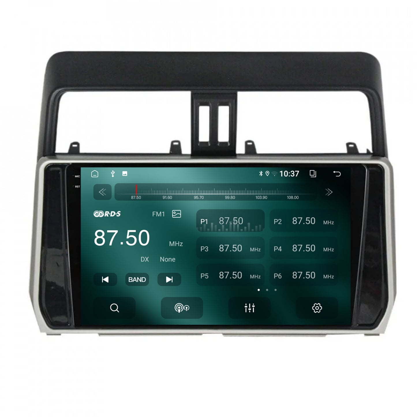 Navigatie 2K Toyota Land Cruiser / Prado J150 (2018+), Android, S-Quadcore / 4GB RAM + 64GB ROM, 10.36 Inch - AD-BGS100042K+AD-BGRKIT078