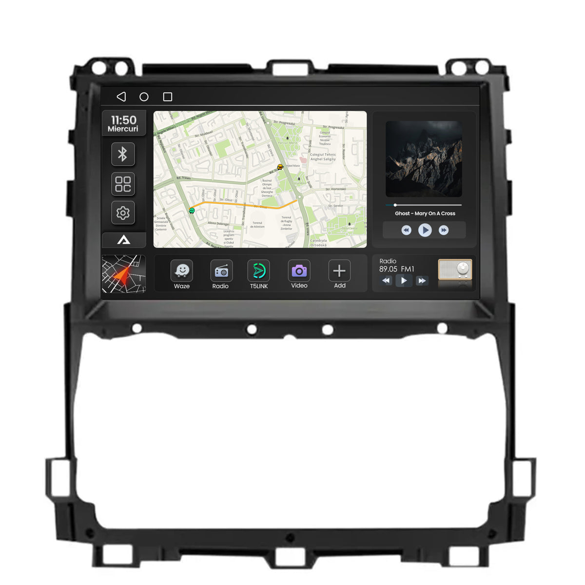Navigatie 2K Toyota Prado J120 (2002-2010), Android, S-Quadcore / 4GB RAM + 64GB ROM, 9.5 Inch - AD-BGS90042K+AD-BGRKIT084