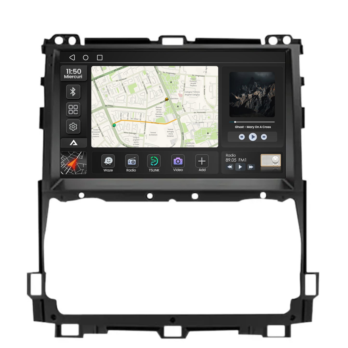 Navigatie 2K Toyota Prado J120 (2002-2010), Android, S-Quadcore / 4GB RAM + 64GB ROM, 9.5 Inch - AD-BGS90042K+AD-BGRKIT084