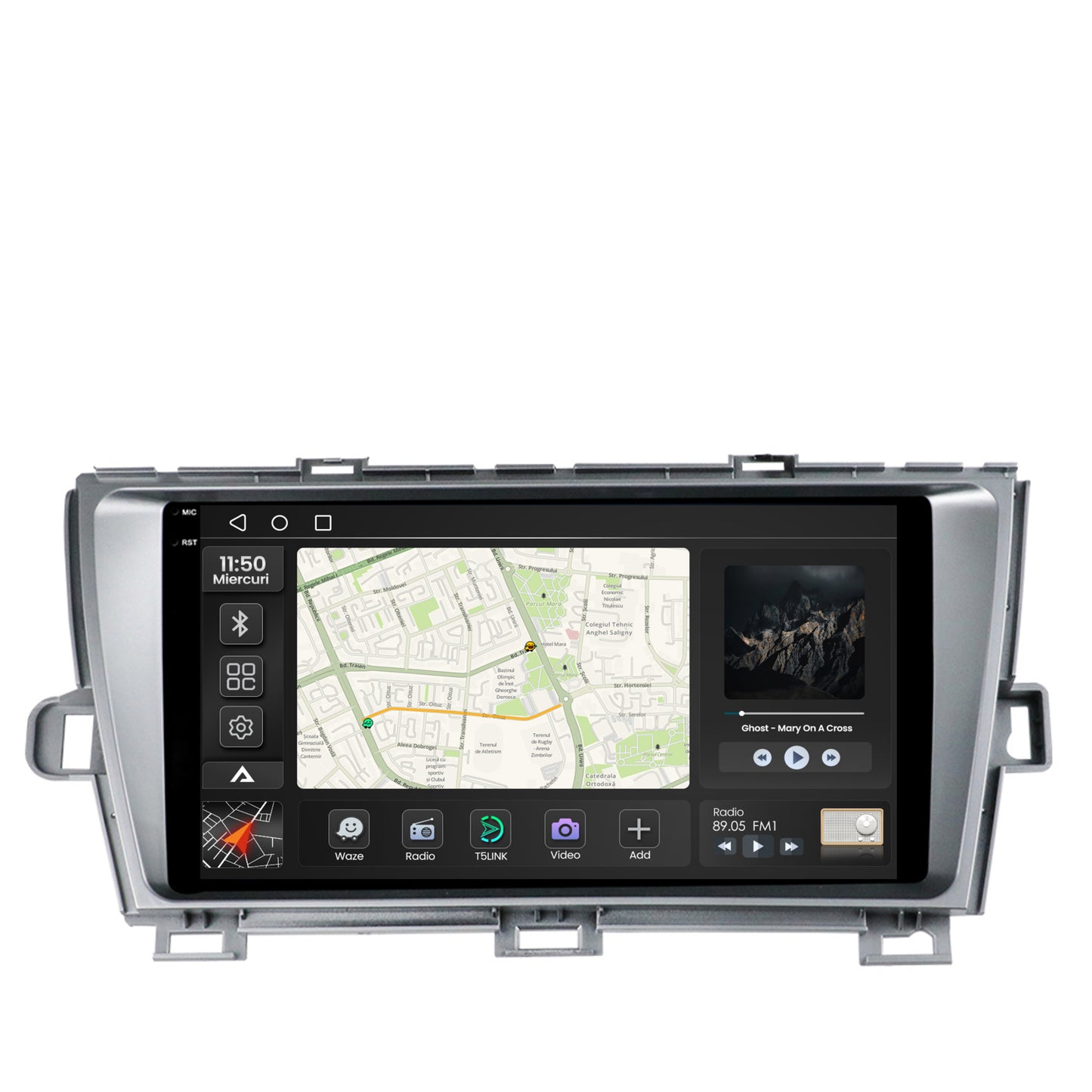 Navigatie 2K Toyota Prius (2009-2014), Android, S-Quadcore / 4GB RAM + 64GB ROM, 9.5 Inch - AD-BGS90042K+AD-BGRKIT089-S