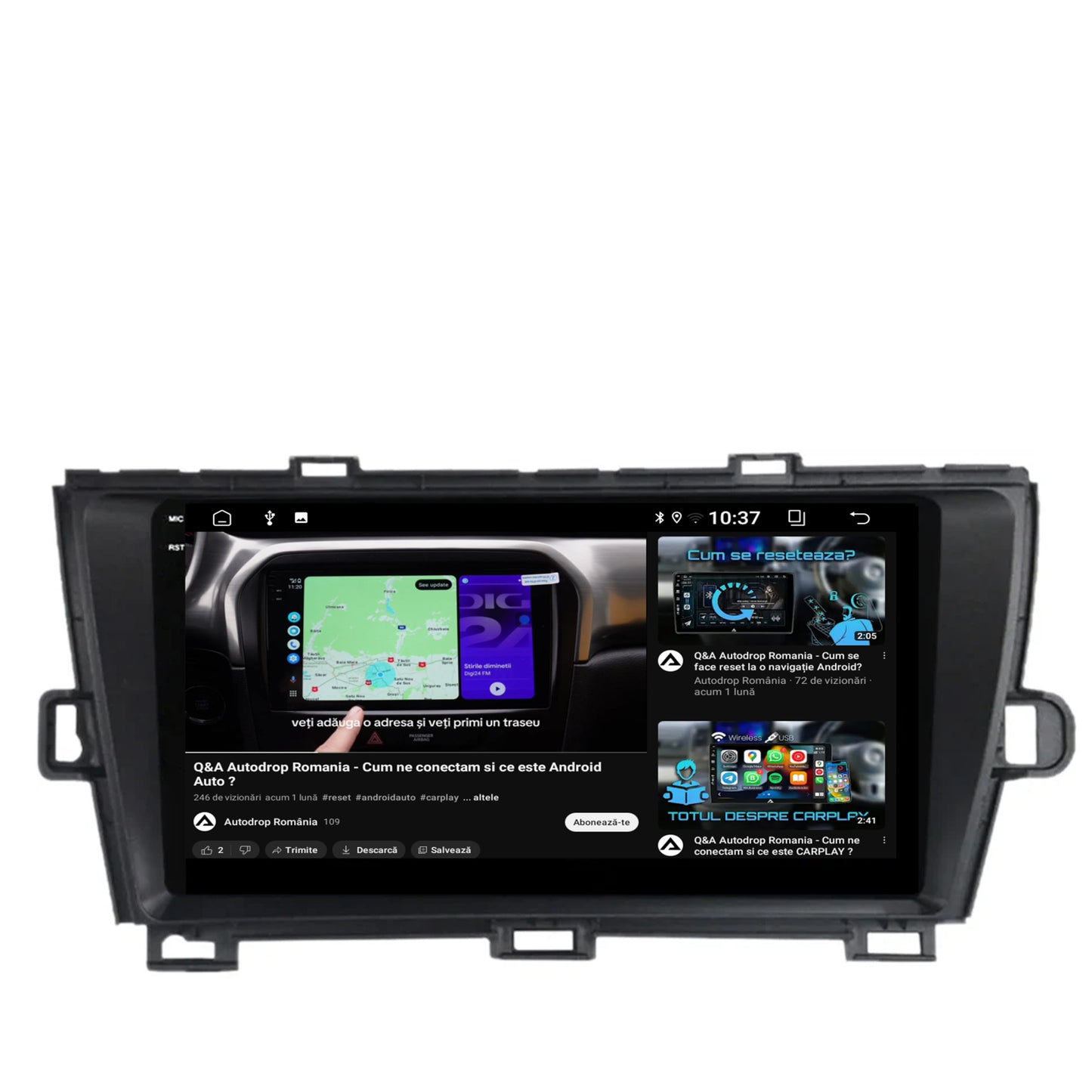 Navigatie 2K Toyota Prius (2009-2014), Android, S-Quadcore / 4GB RAM + 64GB ROM, 9.5 Inch - AD-BGS90042K+AD-BGRKIT089