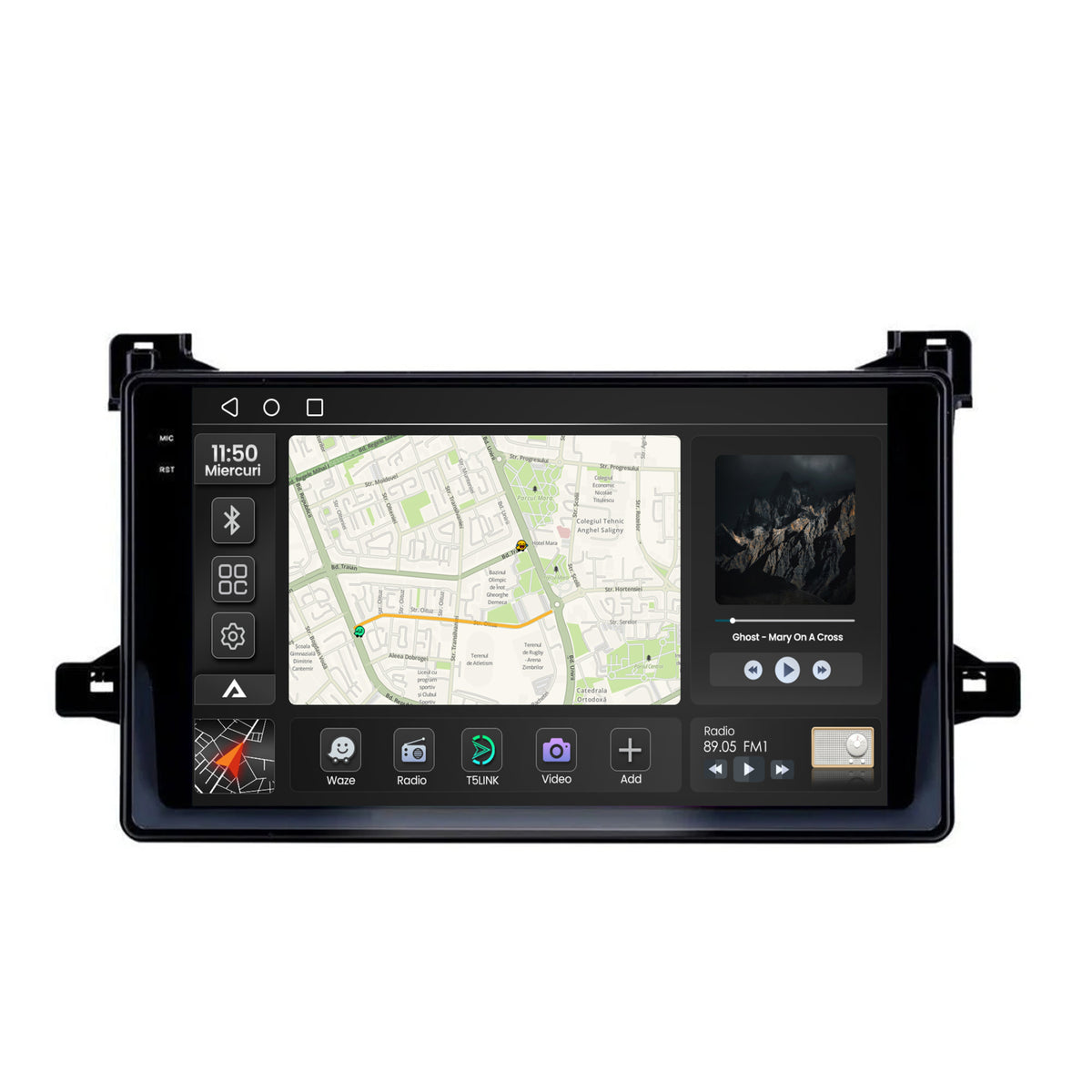 Navigatie 2K Toyota Prius (2015+), Android, S-Quadcore / 4GB RAM + 64GB ROM, 9.5 Inch - AD-BGS90042K+AD-BGRKIT097