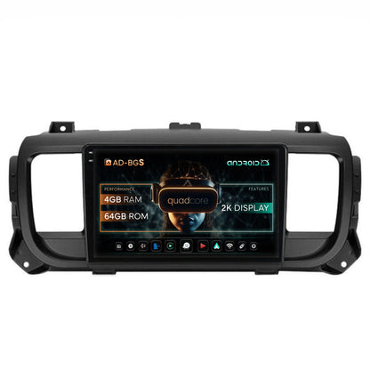 Navigatie 2K Toyota Proace (2016+), Android, S-Quadcore / 4GB RAM + 64GB ROM, 9.5 Inch - AD-BGS90042K+AD-BGRKIT065V2