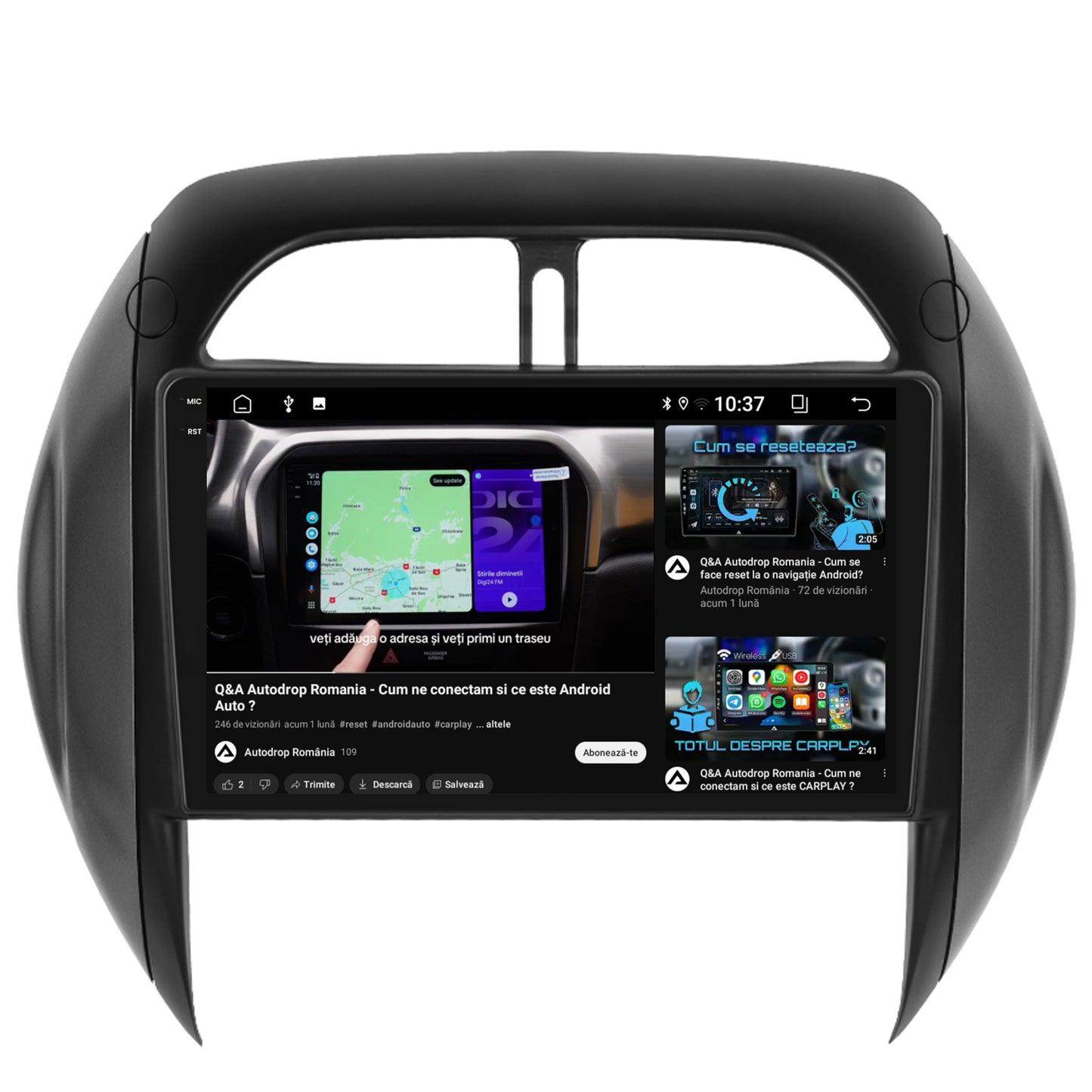 Navigatie 2K Toyota RAV4 (2003-2005), Android, S-Quadcore / 4GB RAM + 64GB ROM, 9.5 Inch - AD-BGS90042K+AD-BGRKIT109V4