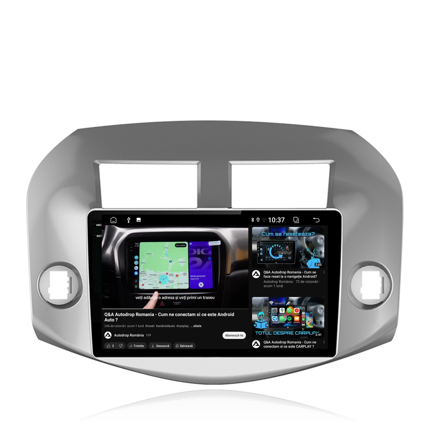 Navigatie 2K Toyota RAV4 (2005-2013), Android, S-Quadcore / 4GB RAM + 64GB ROM, 10.36 Inch - AD-BGS100042K+AD-BGRKIT069A
