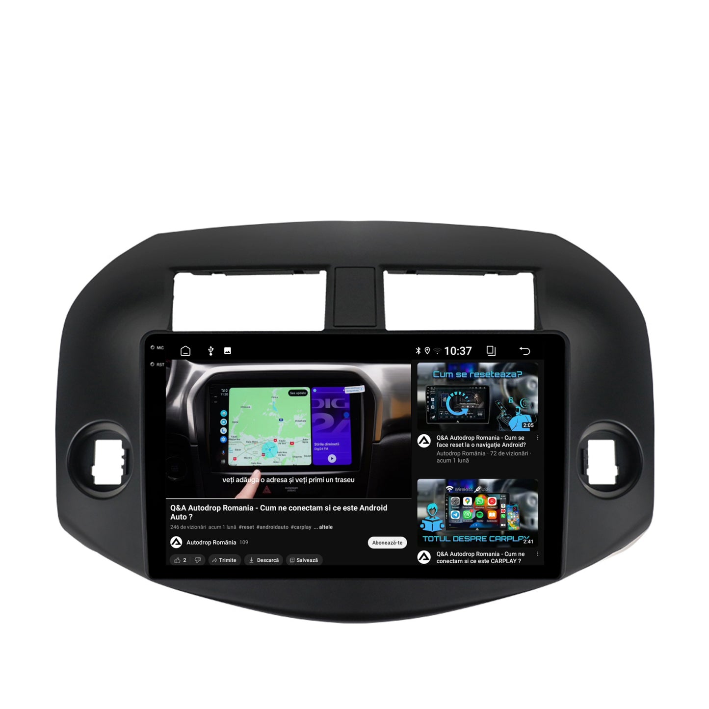 Navigatie 2K Toyota RAV4 (2005-2013), Android, S-Quadcore / 4GB RAM + 64GB ROM, 10.36 Inch - AD-BGS100042K+AD-BGRKIT069B