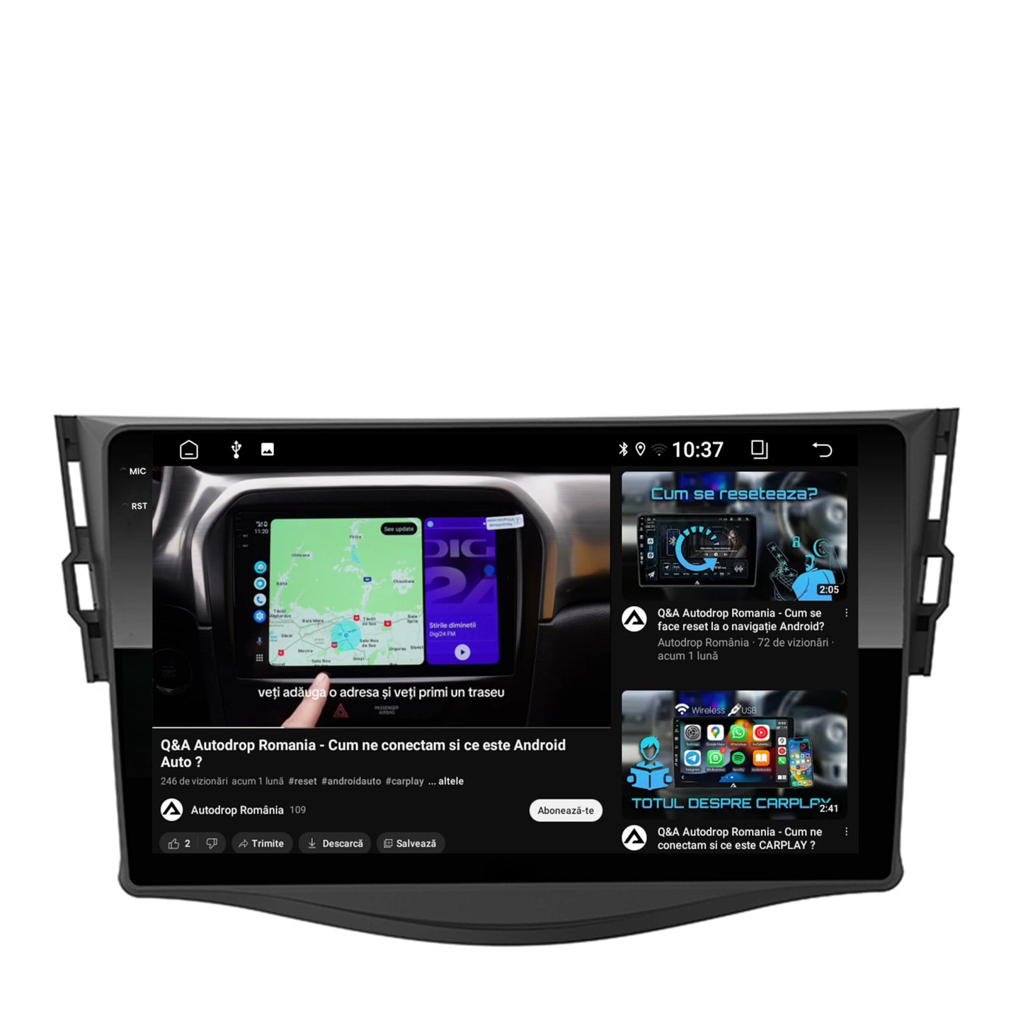 Navigatie 2K Toyota RAV4 (2006-2013), Android, S-Quadcore / 4GB RAM + 64GB ROM, 9.5 Inch - AD-BGS90042K+AD-BGRKIT096