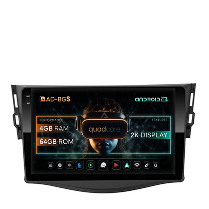 Navigatie 2K Toyota RAV4 (2006-2013), Android, S-Quadcore / 4GB RAM + 64GB ROM, 9.5 Inch - AD-BGS90042K+AD-BGRKIT096