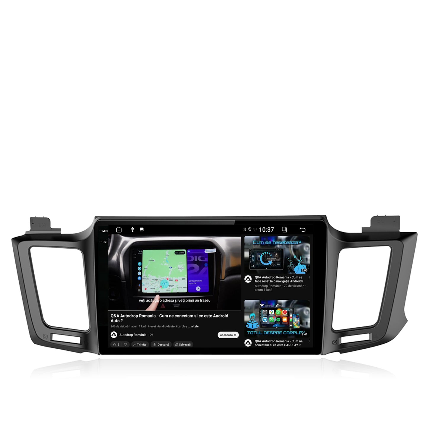 Navigatie 2K Toyota RAV4 (2013-2018), Android, S-Quadcore / 4GB RAM + 64GB ROM, 10.36 Inch - AD-BGS100042K+AD-BGRKIT060