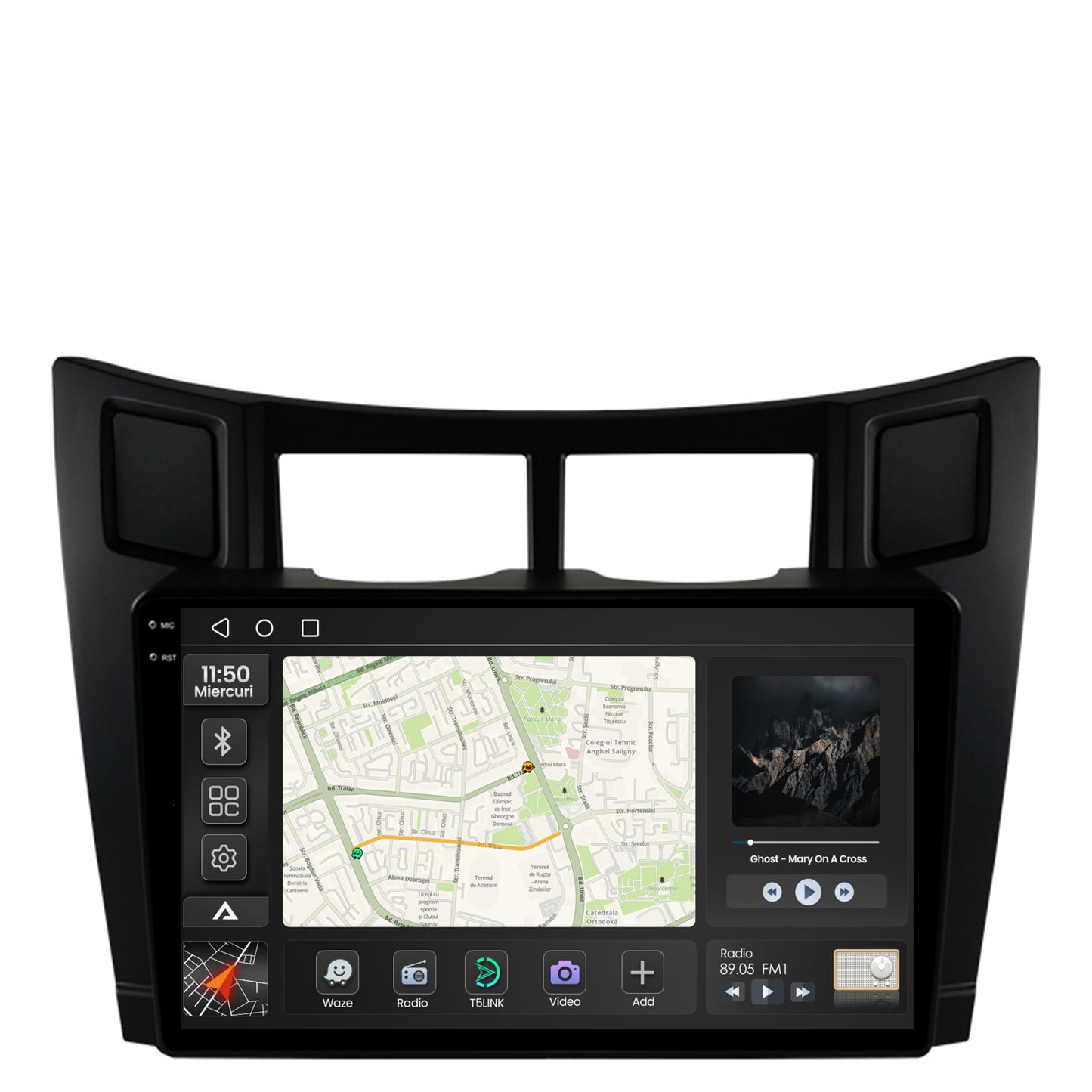 Navigatie 2K Toyota Yaris (2005-2012), Android, S-Quadcore / 4GB RAM + 64GB ROM, 9.5 Inch - AD-BGS90042K+AD-BGRKIT103