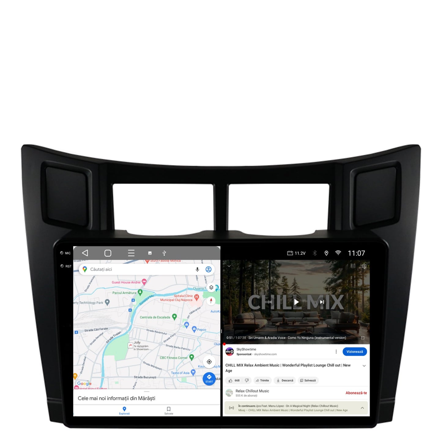 Navigatie 2K Toyota Yaris (2005-2012), Android, S-Quadcore / 4GB RAM + 64GB ROM, 9.5 Inch - AD-BGS90042K+AD-BGRKIT103