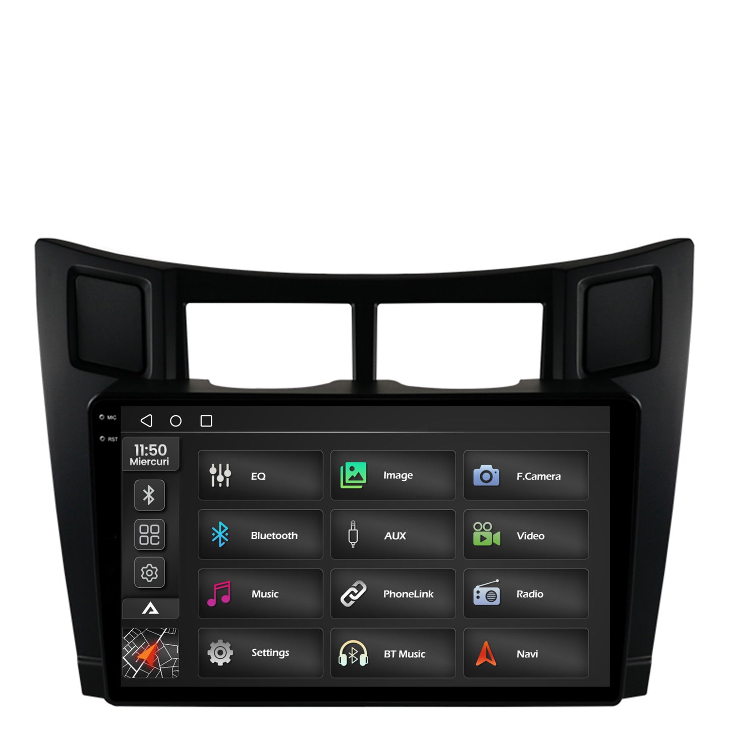 Navigatie 2K Toyota Yaris (2005-2012), Android, S-Quadcore / 4GB RAM + 64GB ROM, 9.5 Inch - AD-BGS90042K+AD-BGRKIT103