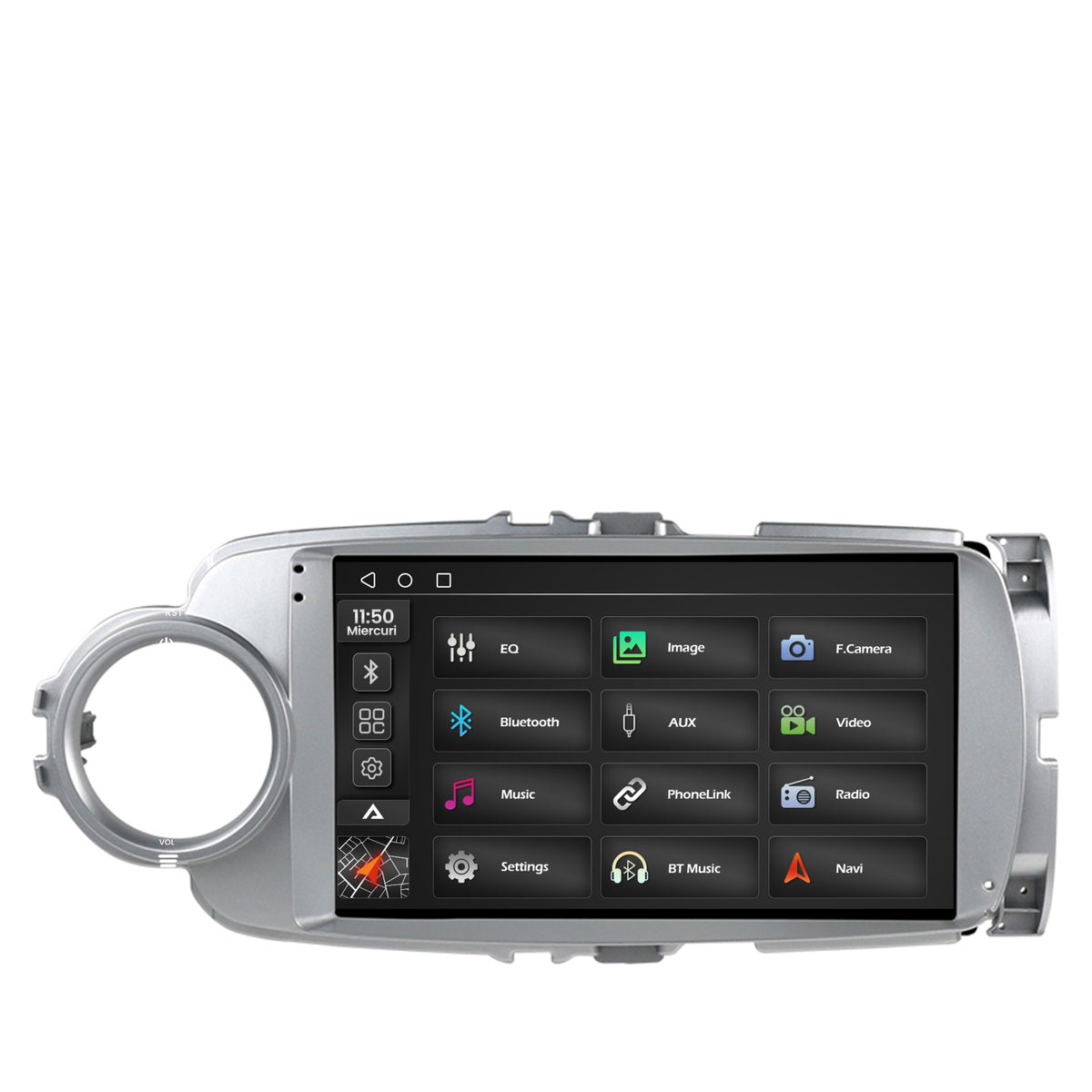 Navigatie 2K Toyota Yaris (2010-2018), Android, S-Quadcore / 4GB RAM + 64GB ROM, 9.5 Inch - AD-BGS90042K+AD-BGRKIT104
