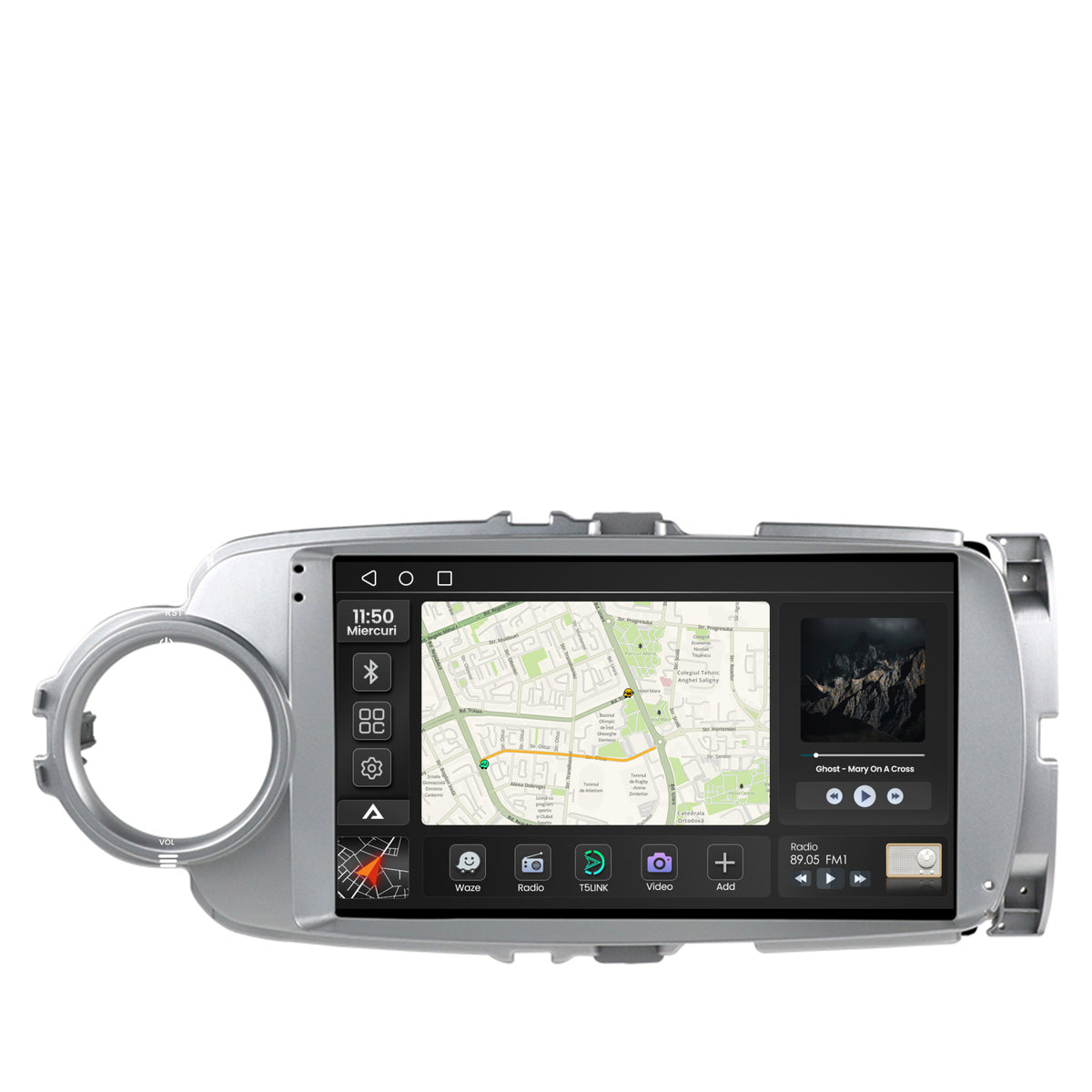 Navigatie 2K Toyota Yaris (2010-2018), Android, S-Quadcore / 4GB RAM + 64GB ROM, 9.5 Inch - AD-BGS90042K+AD-BGRKIT104