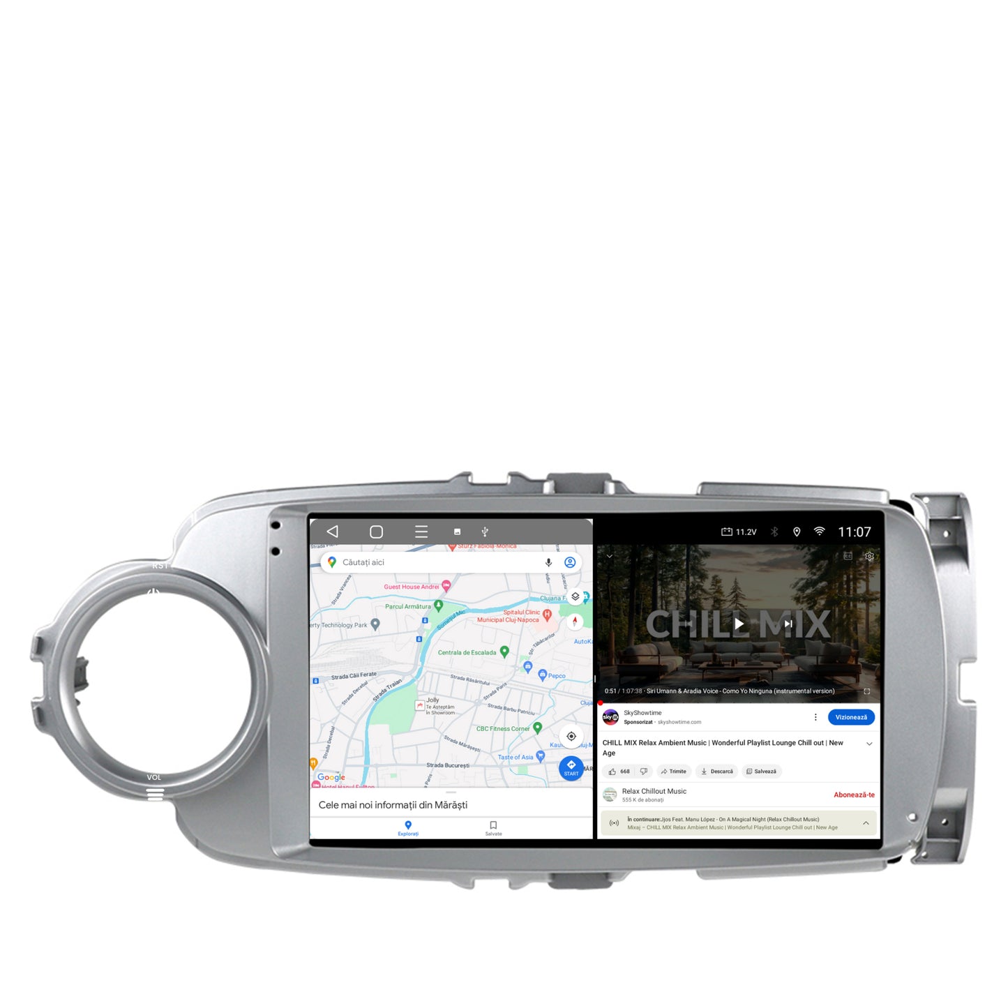 Navigatie 2K Toyota Yaris (2010-2018), Android, S-Quadcore / 4GB RAM + 64GB ROM, 9.5 Inch - AD-BGS90042K+AD-BGRKIT104