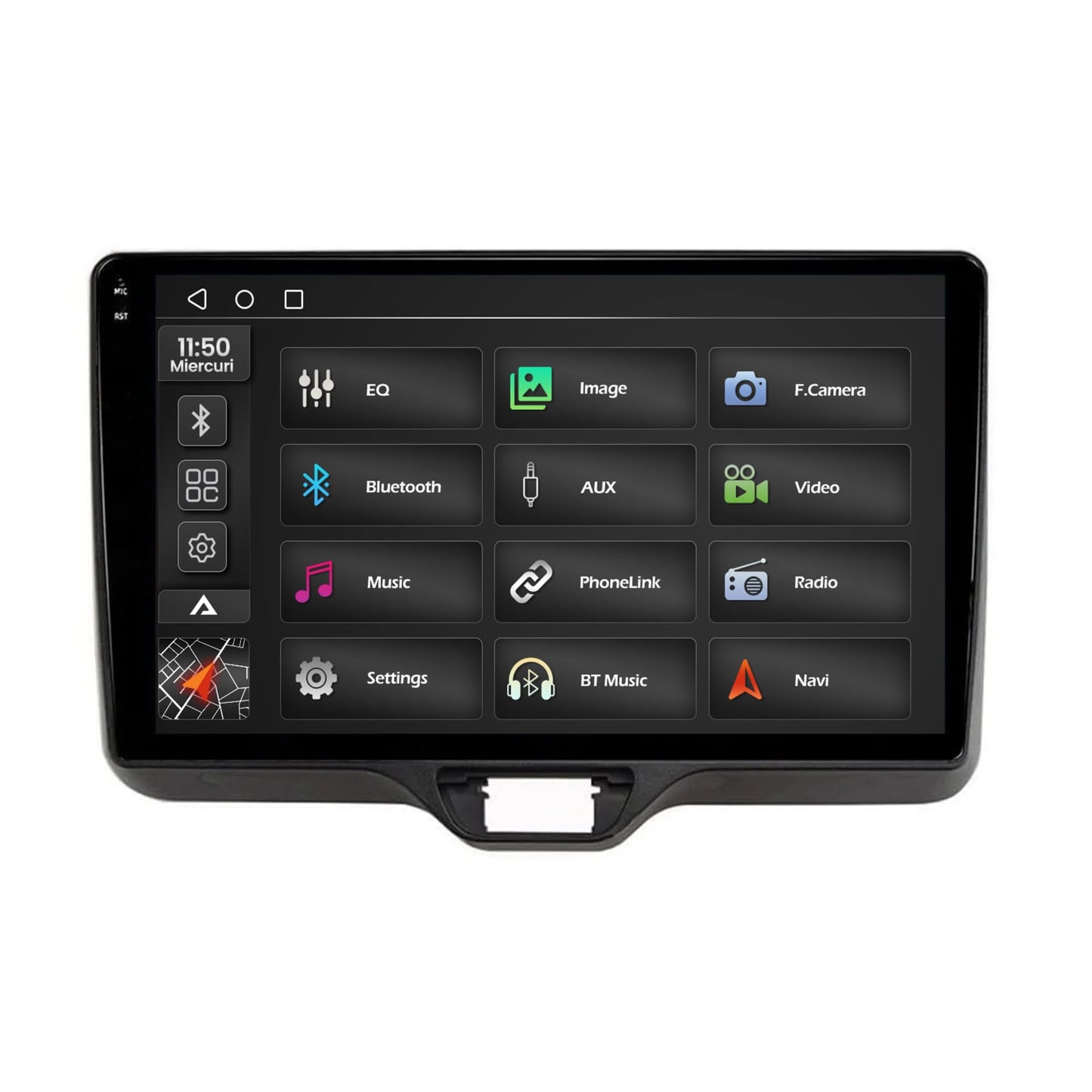 Navigatie 2K Toyota Yaris (2020+), Android, S-Quadcore / 4GB RAM + 64GB ROM, 10.36 Inch - AD-BGS90042K+AD-BGRKIT105