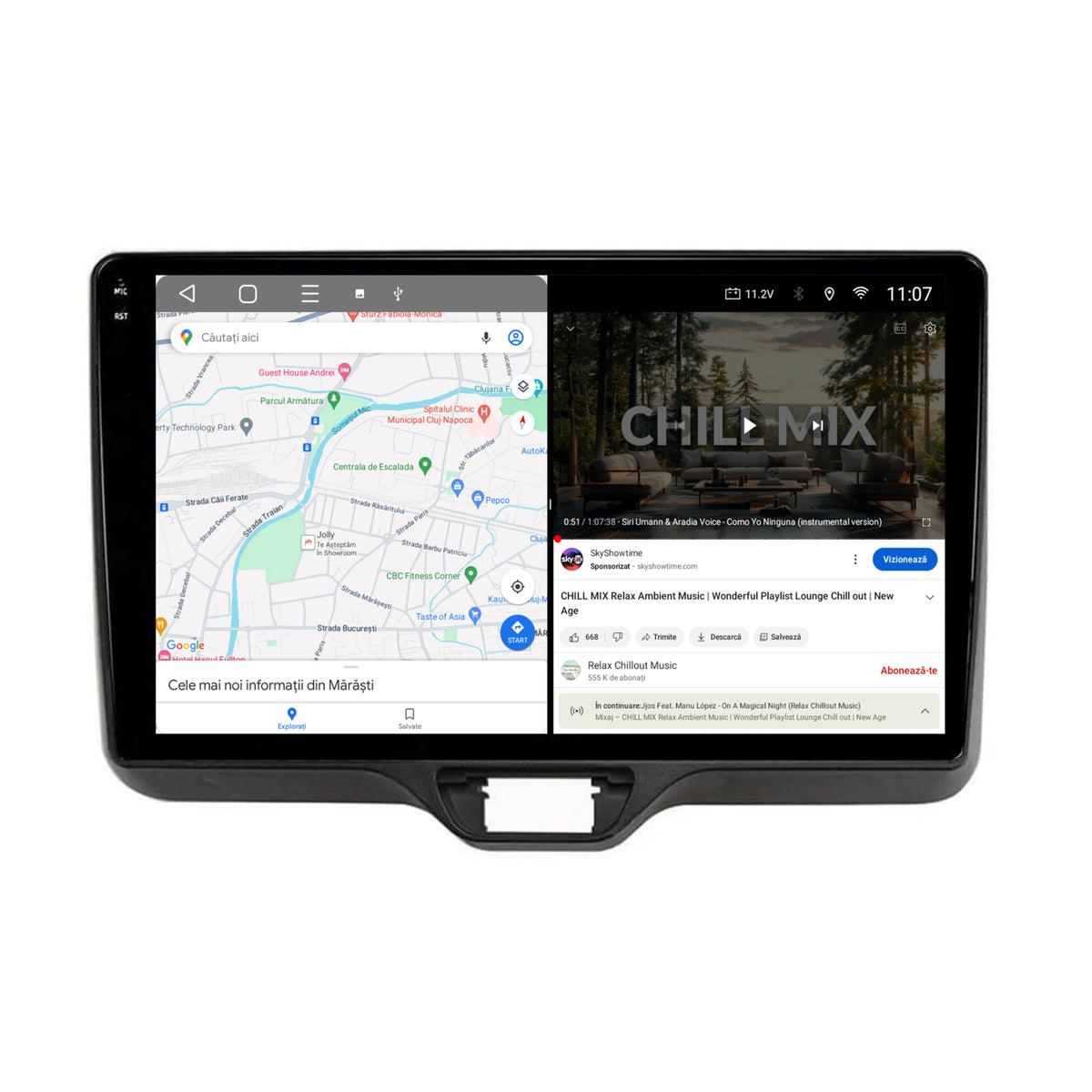 Navigatie 2K Toyota Yaris (2020+), Android, S-Quadcore / 4GB RAM + 64GB ROM, 10.36 Inch - AD-BGS90042K+AD-BGRKIT105