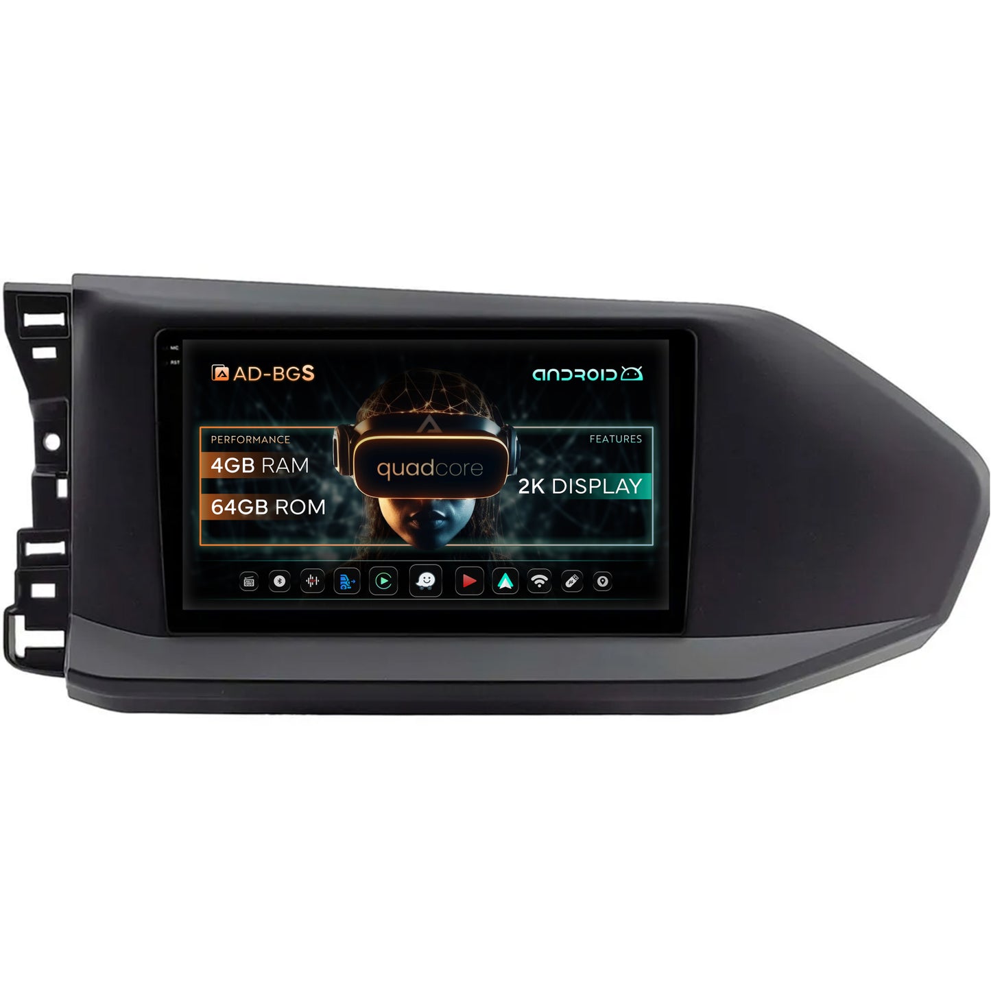 Navigatie 2K Volkswagen Caddy (2023+), Android, S-Quadcore / 4GB RAM + 64GB ROM, 9.5 Inch - AD-BGS90042K+AD-BGRKIT031