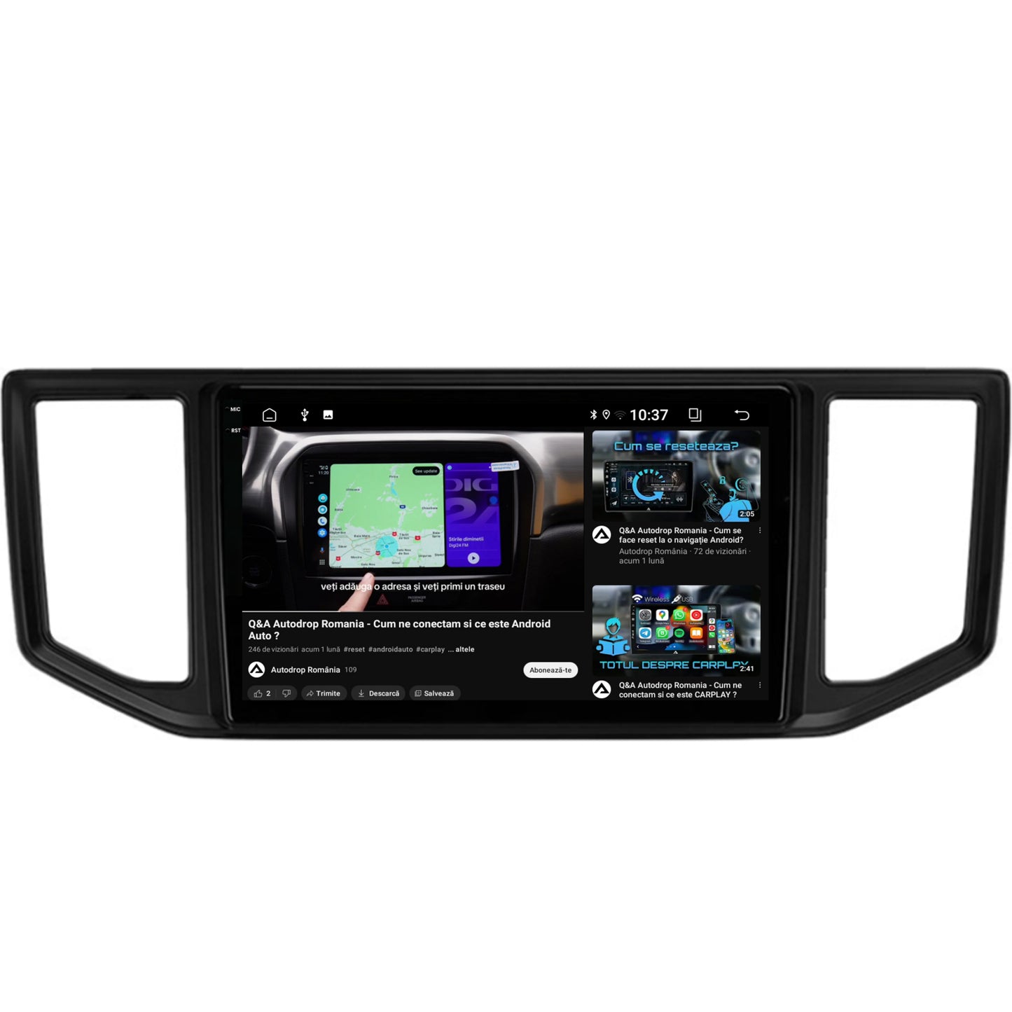 Navigatie 2K Volkswagen Crafter (2017+), Android, S-Quadcore / 4GB RAM + 64GB ROM, 10.36 Inch - AD-BGS100042K+AD-BGRKIT056