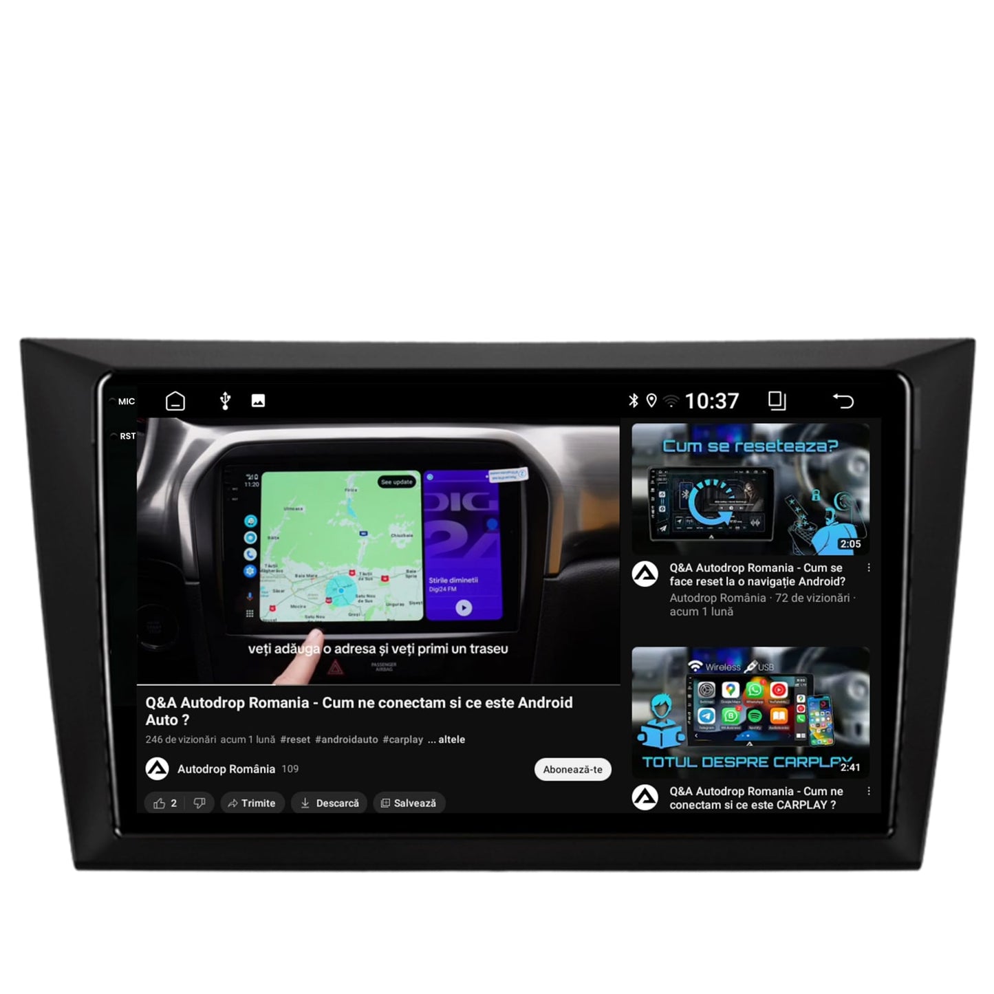 Navigatie 2K Volkswagen Golf 6, Android, S-Quadcore / 4GB RAM + 64GB ROM, 9.5 Inch - AD-BGS90042K+AD-BGRKIT024V2