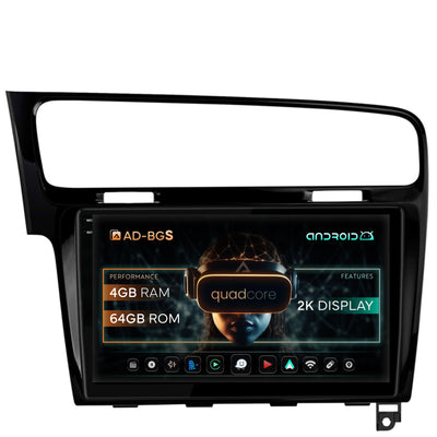 Navigatie 2K Volkswagen Golf 7, Android, S-Quadcore / 4GB RAM + 64GB ROM, 10.36 Inch - AD-BGS100042K+AD-BGRKIT023B