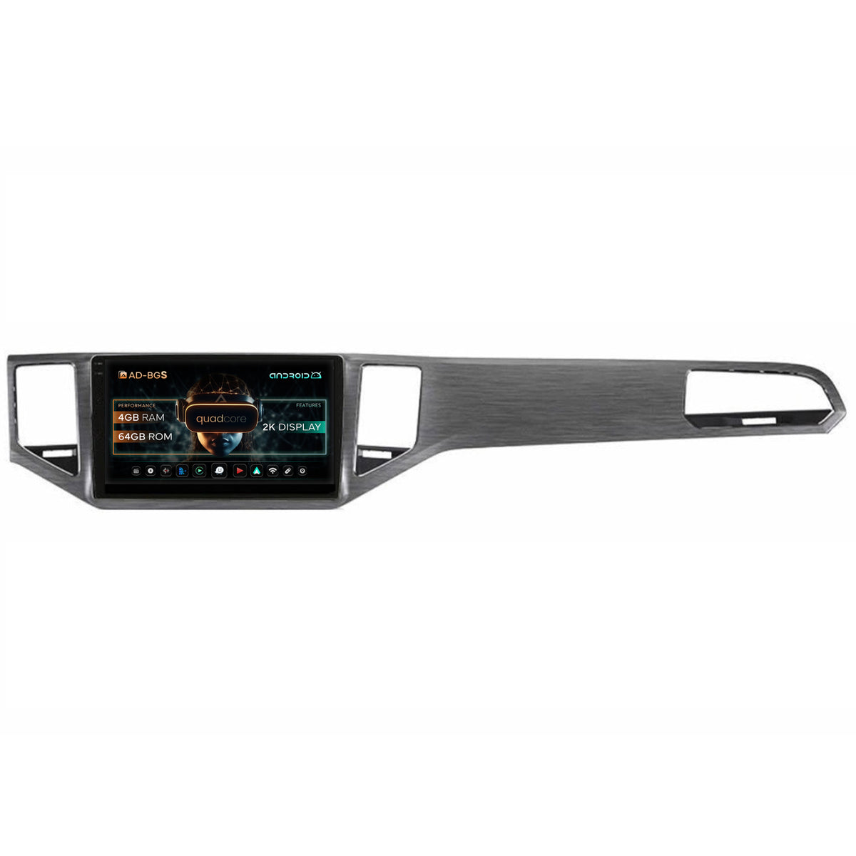 Navigatie 2K Volkswagen Golf Sportsvan (2016+), Android, S-Quadcore / 4GB RAM + 64GB ROM, 10.36 Inch - AD-BGS100042K+AD-BGRKIT027-S