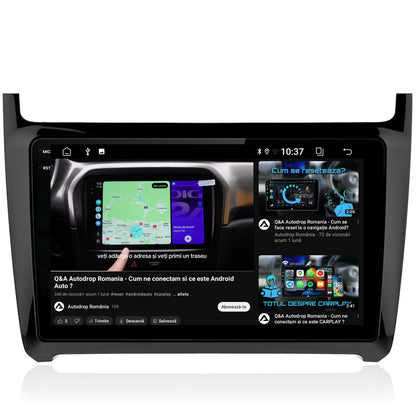 Navigatie 2K Volkswagen Polo (2009+), Android, S-Quadcore / 4GB RAM + 64GB ROM, 9.5 Inch - AD-BGS90042K+AD-BGRKIT033