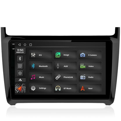 Navigatie 2K Volkswagen Polo (2009+), Android, S-Quadcore / 4GB RAM + 64GB ROM, 9.5 Inch - AD-BGS90042K+AD-BGRKIT033