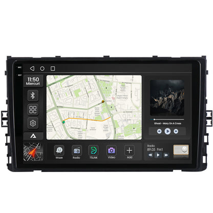 Navigatie 2K Volkswagen T-Cross (2018+), Android, S-Quadcore / 4GB RAM + 64GB ROM, 9.5 Inch - AD-BGS90042K+AD-BGRKIT041V3