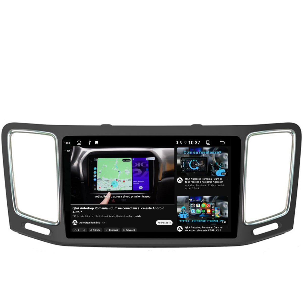 Navigatie 2K Volkswagen Sharan / Seat Alhambra (2010-2018), Android, S-Quadcore / 4GB RAM + 64GB ROM, 9.5 Inch - AD-BGS90042K+AD-BGRKIT044