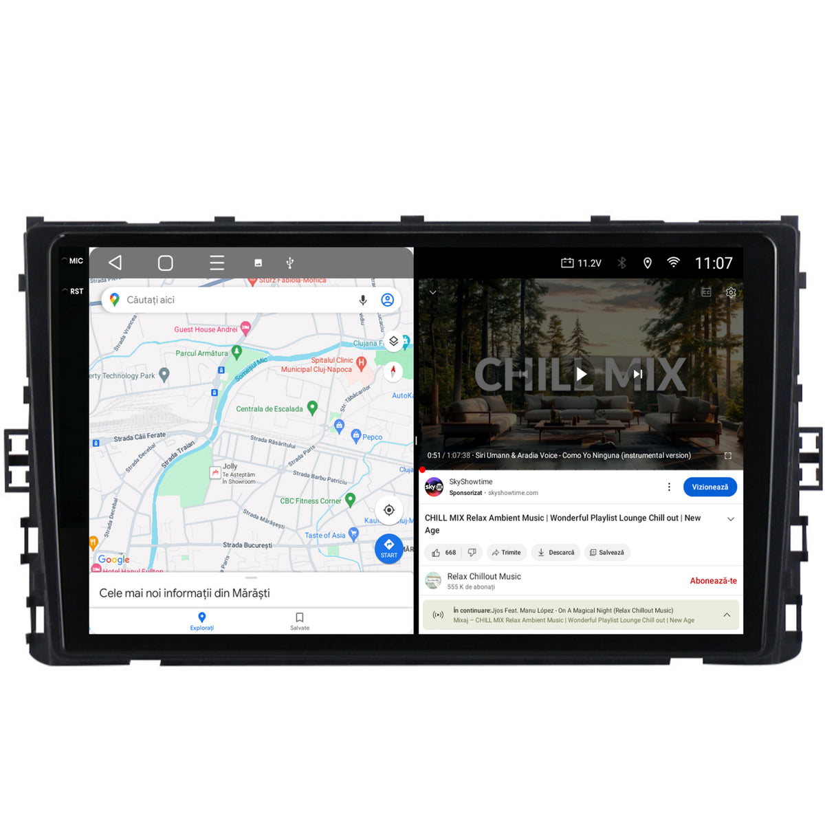 Navigatie 2K Volkswagen T-Roc (2017+), Android, S-Quadcore / 4GB RAM + 64GB ROM, 9.5 Inch - AD-BGS90042K+AD-BGRKIT041-V2