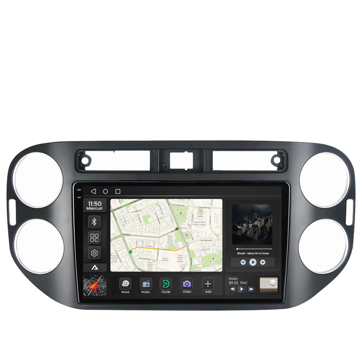 Navigatie 2K Volkswagen Tiguan (2010-2016), Android, S-Quadcore / 4GB RAM + 64GB ROM, 9.5 Inch - AD-BGS90042K+AD-BGRKIT035-1016