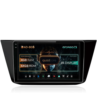 Navigatie 2K Volkswagen Tiguan (2016+), Android, S-Quadcore / 4GB RAM + 64GB ROM, 10.36 Inch - AD-BGS100042K+AD-BGRKIT036