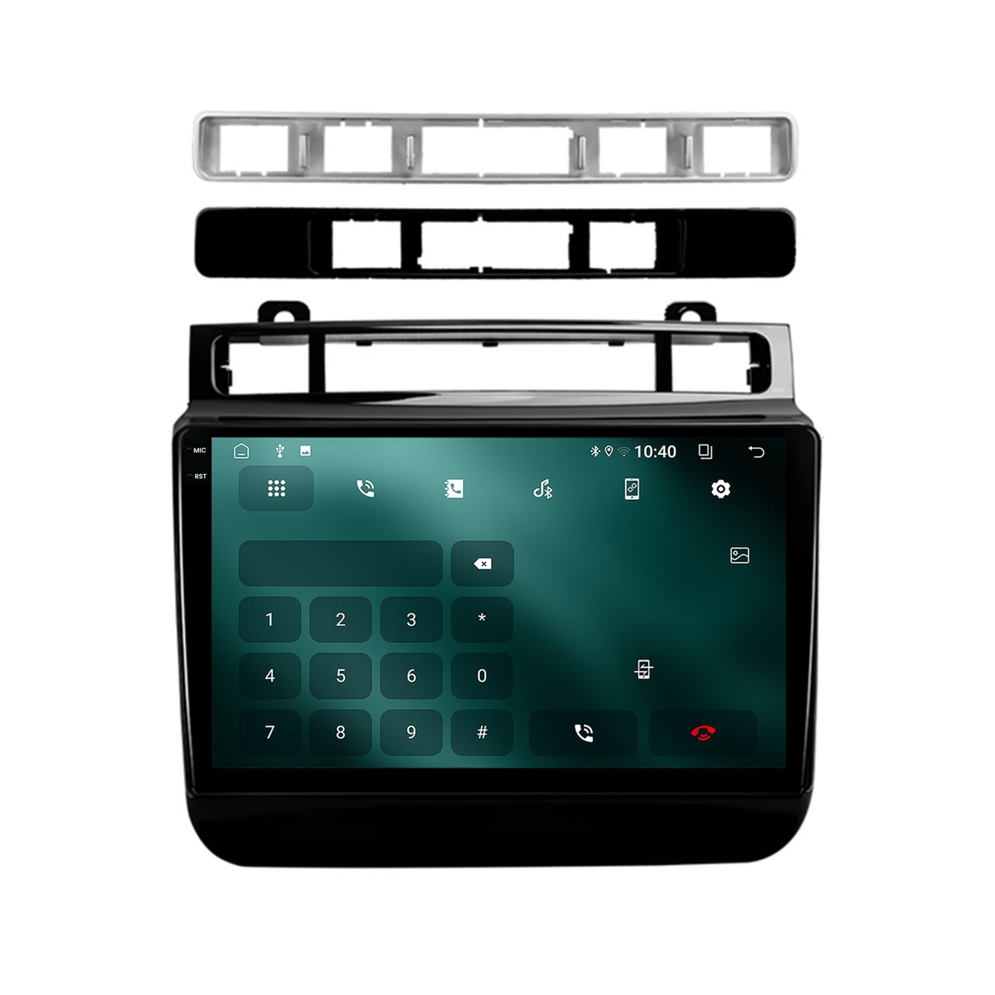 Navigatie 2K Volkswagen Touareg (2010-2018), Android, S-Quadcore / 4GB RAM + 64GB ROM, 9.5 Inch - AD-BGS90042K+AD-BGRKIT051