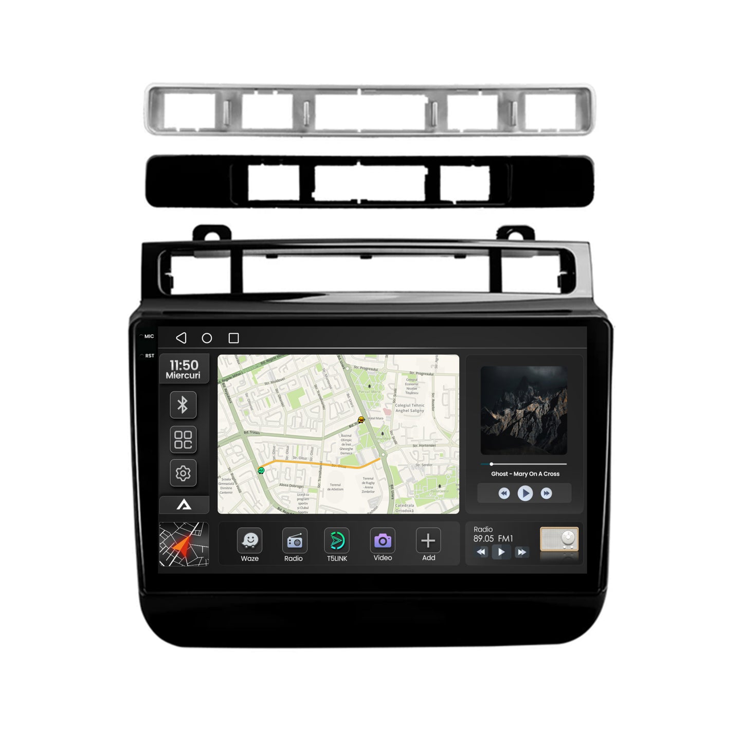 Navigatie 2K Volkswagen Touareg (2010-2018), Android, S-Quadcore / 4GB RAM + 64GB ROM, 9.5 Inch - AD-BGS90042K+AD-BGRKIT051