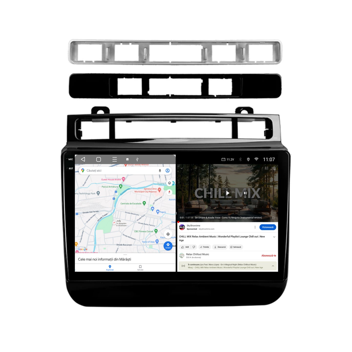 Navigatie 2K Volkswagen Touareg (2010-2018), Android, S-Quadcore / 4GB RAM + 64GB ROM, 9.5 Inch - AD-BGS90042K+AD-BGRKIT051