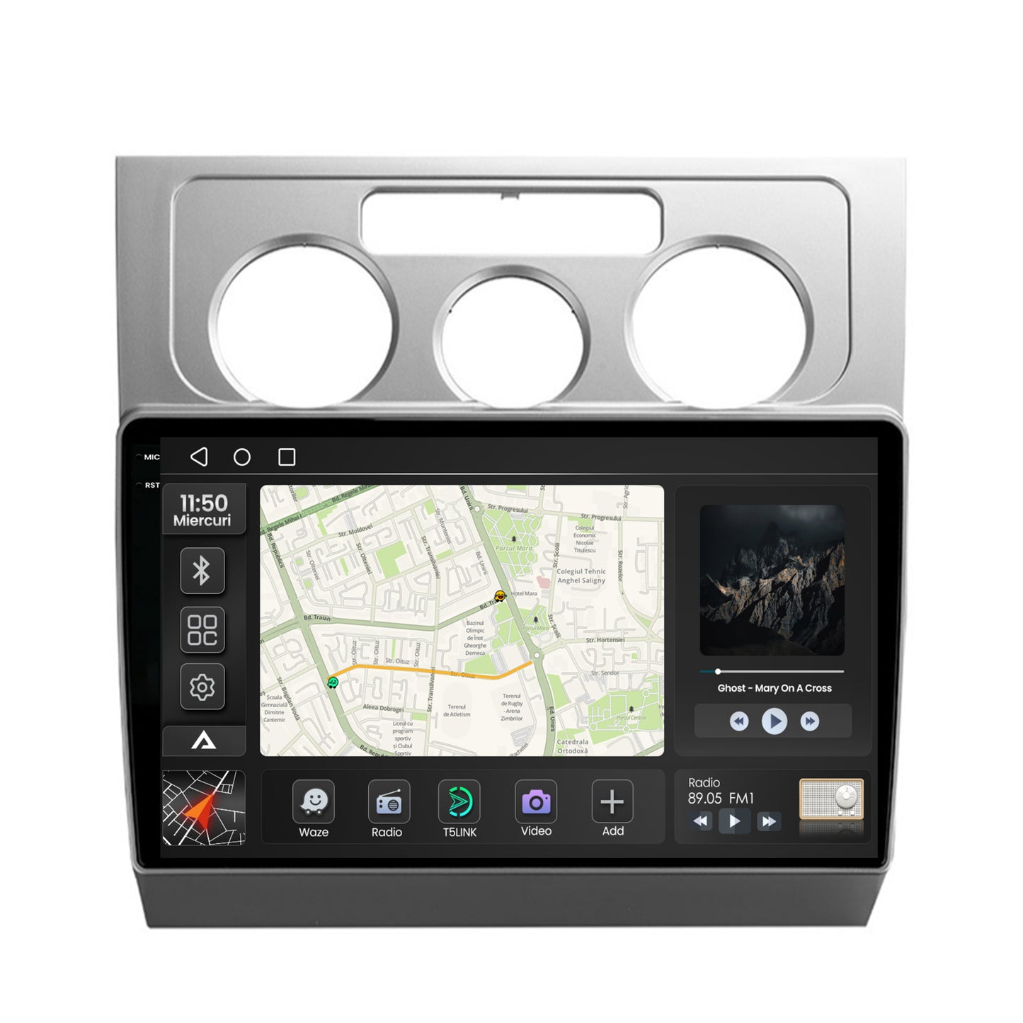 Navigatie 2K Volkswagen Touran (2003-2010), Android, S-Quadcore / 4GB RAM + 64GB ROM, 10.36 Inch - AD-BGS100042K+AD-BGRKIT054
