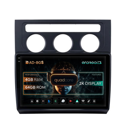 Navigatie 2K Volkswagen Touran (2003-2010), Android, S-Quadcore / 4GB RAM + 64GB ROM, 10.36 Inch - AD-BGS100042K+AD-BGRKIT053