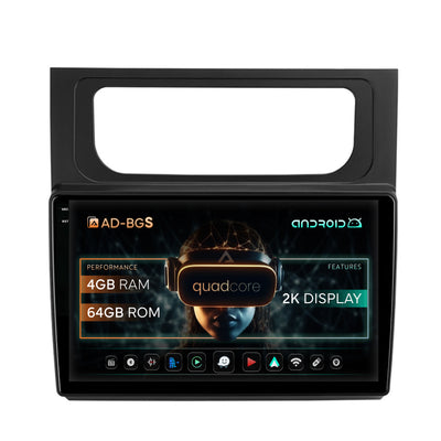 Navigatie 2K Volkswagen Touran (2010-2016), Android, S-Quadcore / 4GB RAM + 64GB ROM, 10.36 Inch - AD-BGS100042K+AD-BGRKIT042