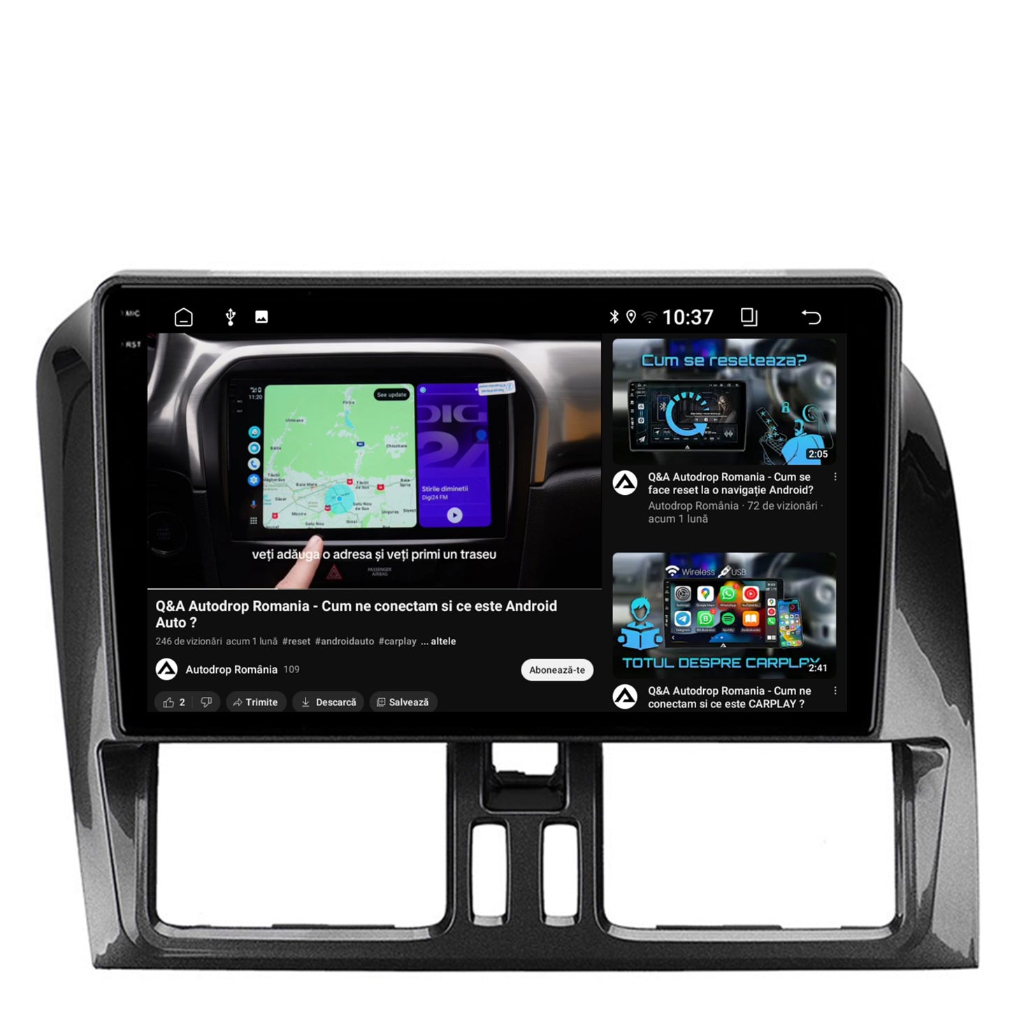 Navigatie 2K Volvo XC60 (2008-2013), Android, S-Quadcore / 4GB RAM + 64GB ROM, 9.5 Inch - AD-BGS90042K+AD-BGRKIT400-0813